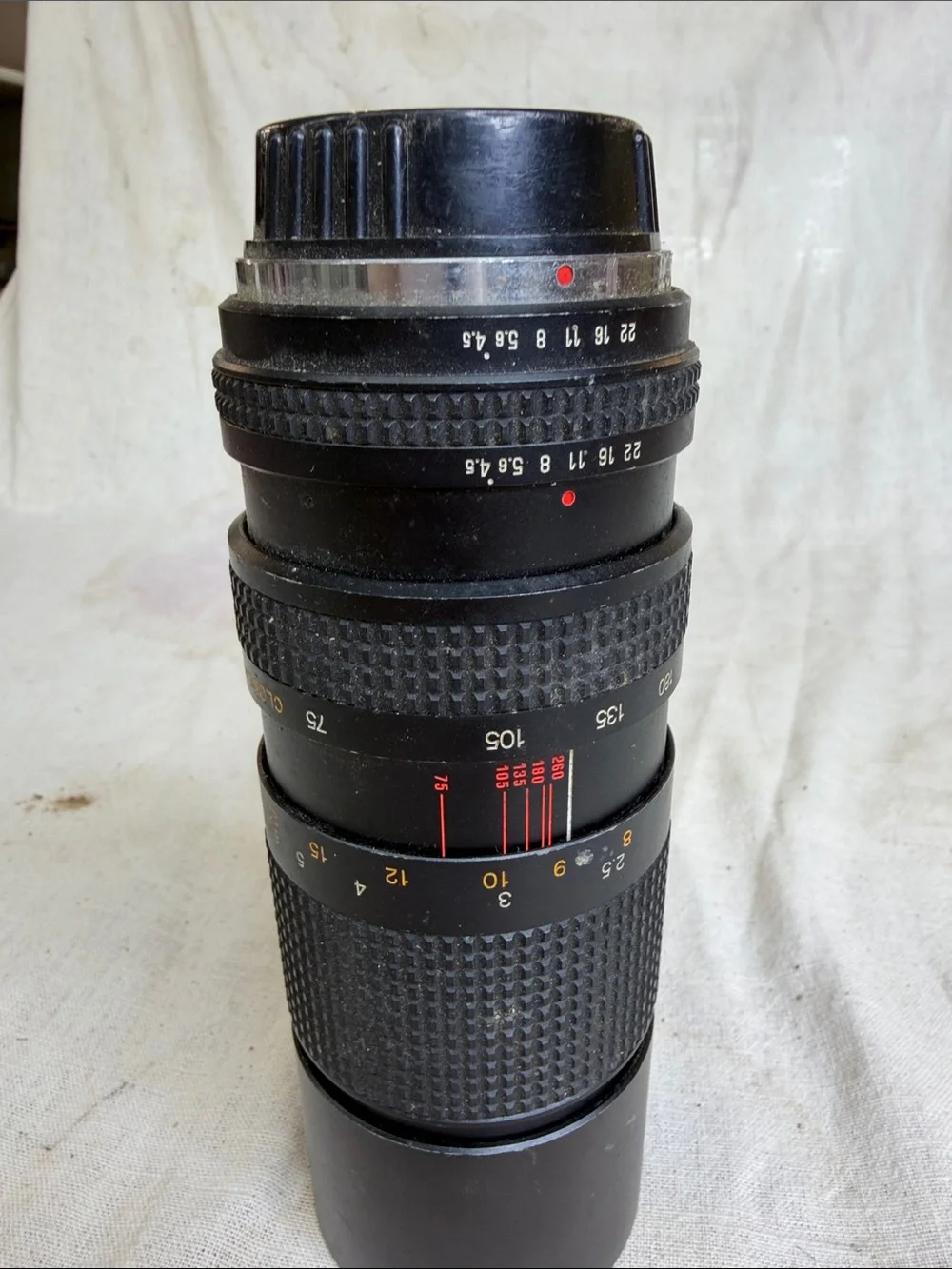 Manual 75-150mm Telephoto Camera Lens - Black